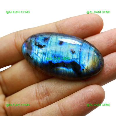 Natural Fire Labradorite Gemstone 71.00 Cts Oval Cabochon 49x23x6 mm L-28