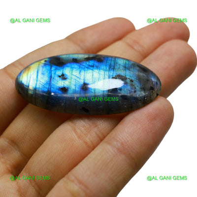 Natural Fire Labradorite Gemstone 71.00 Cts Oval Cabochon 49x23x6 mm L-28