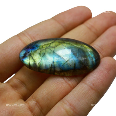 Natural Fire Labradorite Gemstone 72.00 Cts Oval Cabochon 46x24x8 mm L-32