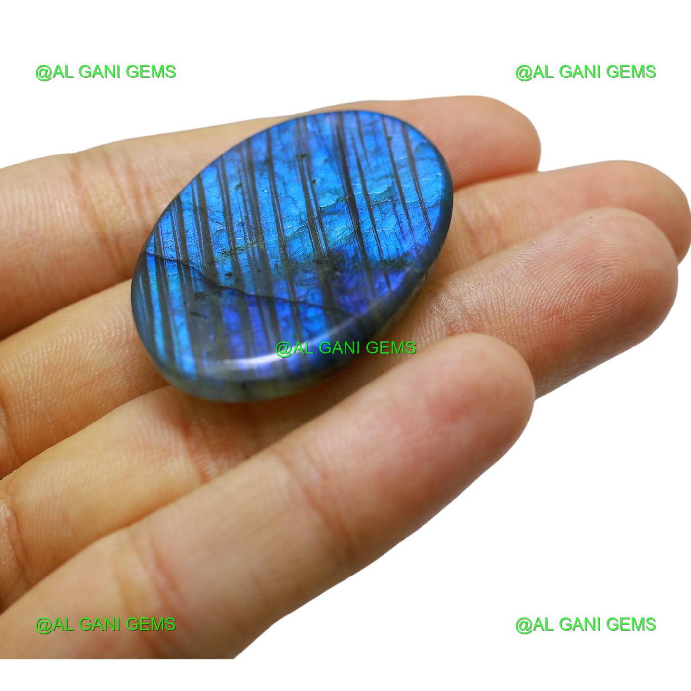 84.00 Cts Natural Fire Labradorite Gemstone Oval Cabochon 44x28x7 mm L-35