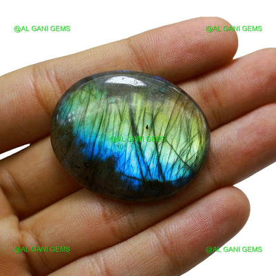 66.00 Cts Fire Labradorite Gemstone Oval Cabochon Natural 40x33x6 mm L-36