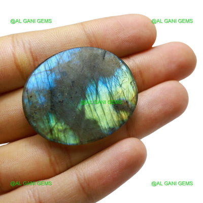 66.00 Cts Fire Labradorite Gemstone Oval Cabochon Natural 40x33x6 mm L-36