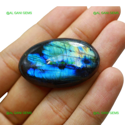 72.00 Cts Natural Fire Labradorite Oval Cabochon Gemstone 41x25x8 mm L-39