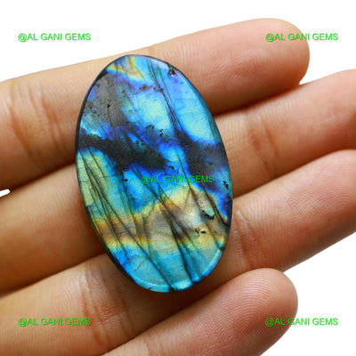 72.00 Cts Natural Fire Labradorite Oval Cabochon Gemstone 41x25x8 mm L-39