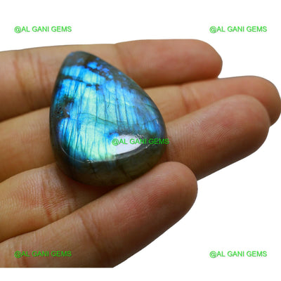 68.00 Cts Natural Fire Labradorite Pear Cabochon Gemstone 40x26x7 mm L-40