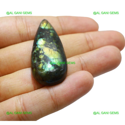 55.00 Cts Natural Fire Labradorite Pear Cabochon Gemstone 46x19x8 mm L-41