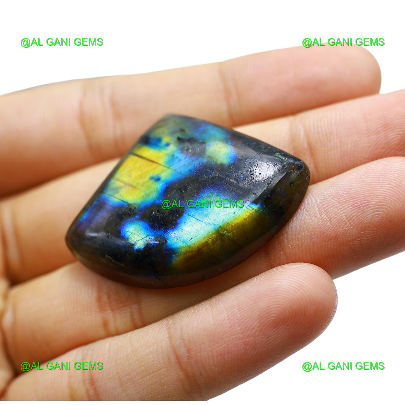 Natural Fire Labradorite Gemstone Fancy Cabochon 71.00 Cts 41x31x7 mm L-42