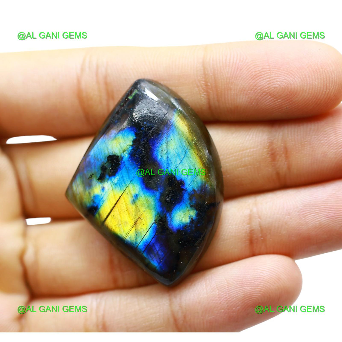 Natural Fire Labradorite Gemstone Fancy Cabochon 71.00 Cts 41x31x7 mm L-42