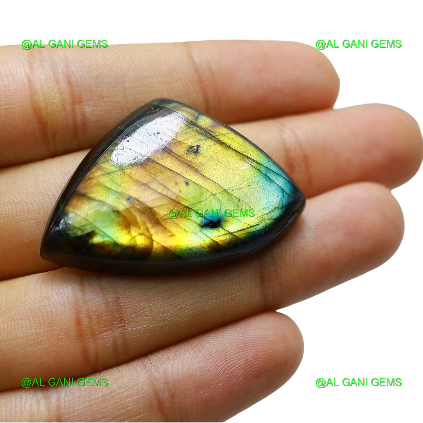 Natural Fire Labradorite Gemstone Fancy Cabochon 68.00 Cts 41x27x8 mm L-44