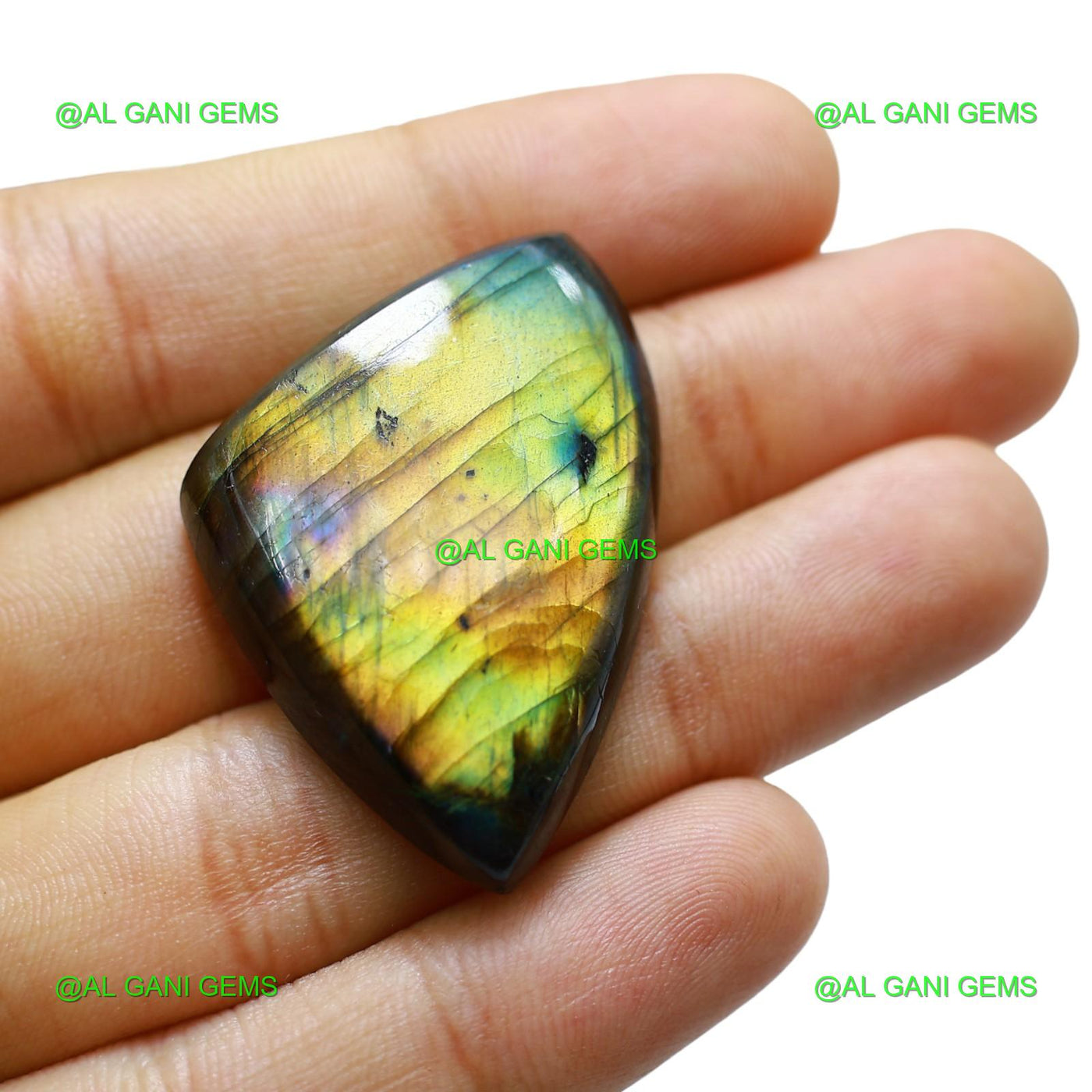 Natural Fire Labradorite Gemstone Fancy Cabochon 68.00 Cts 41x27x8 mm L-44