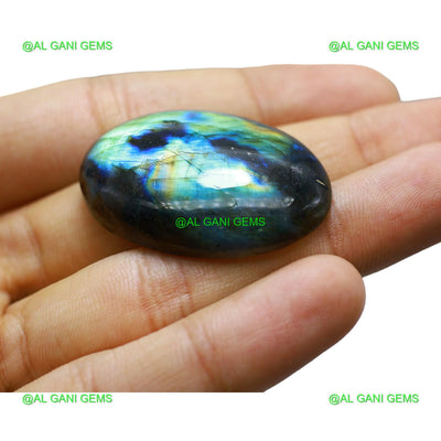 72.00 Cts Natural Fire Labradorite Gemstone Oval Cabochon 39x27x8 mm L-45