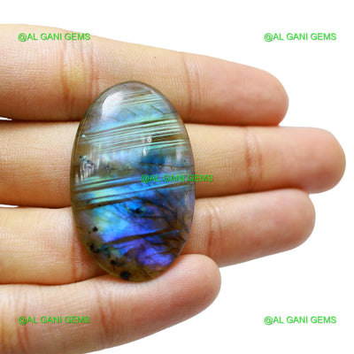 39.00 Cts Fire Labradorite Gemstone Oval Cabochon Natural 40x25x5 mm L-46