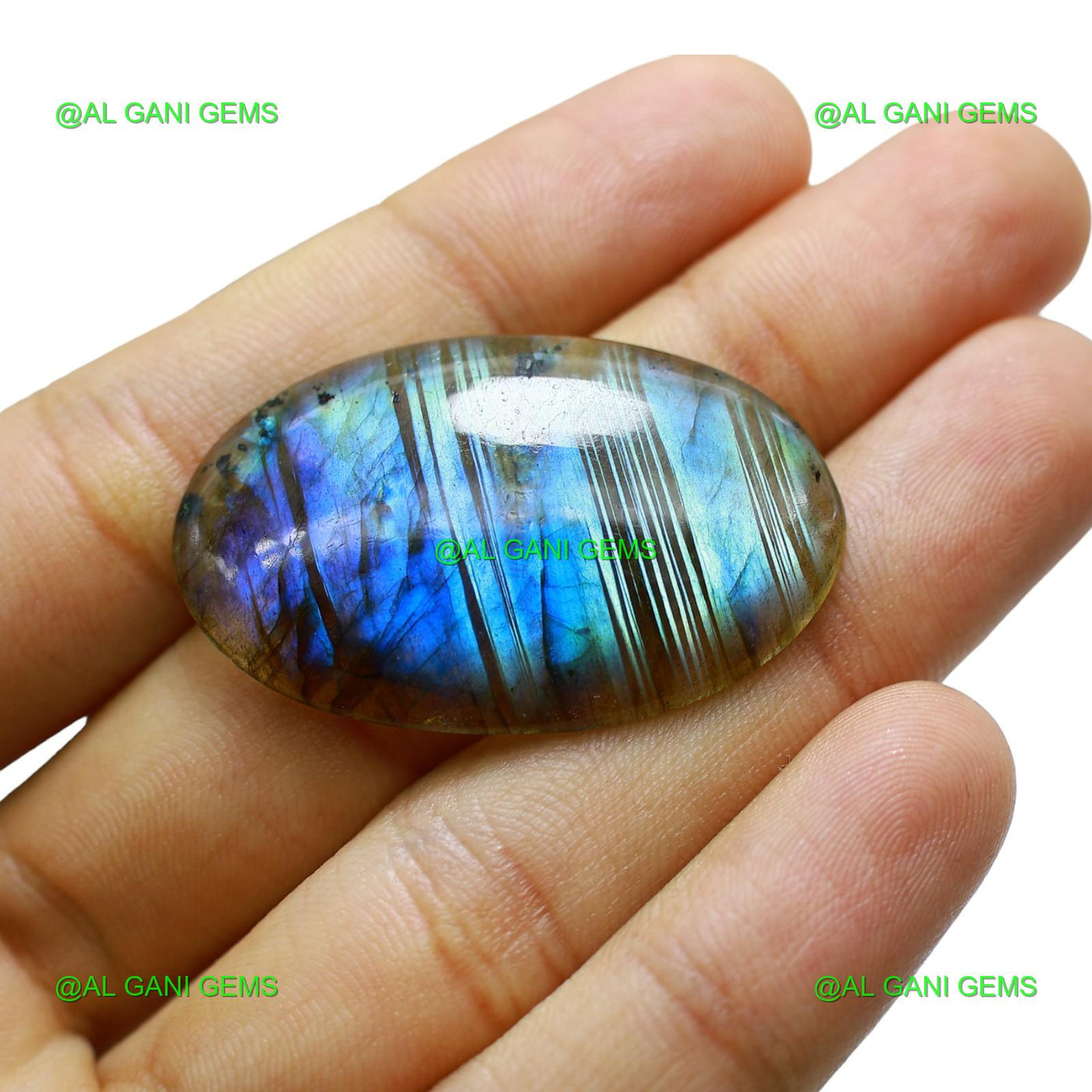 39.00 Cts Fire Labradorite Gemstone Oval Cabochon Natural 40x25x5 mm L-46