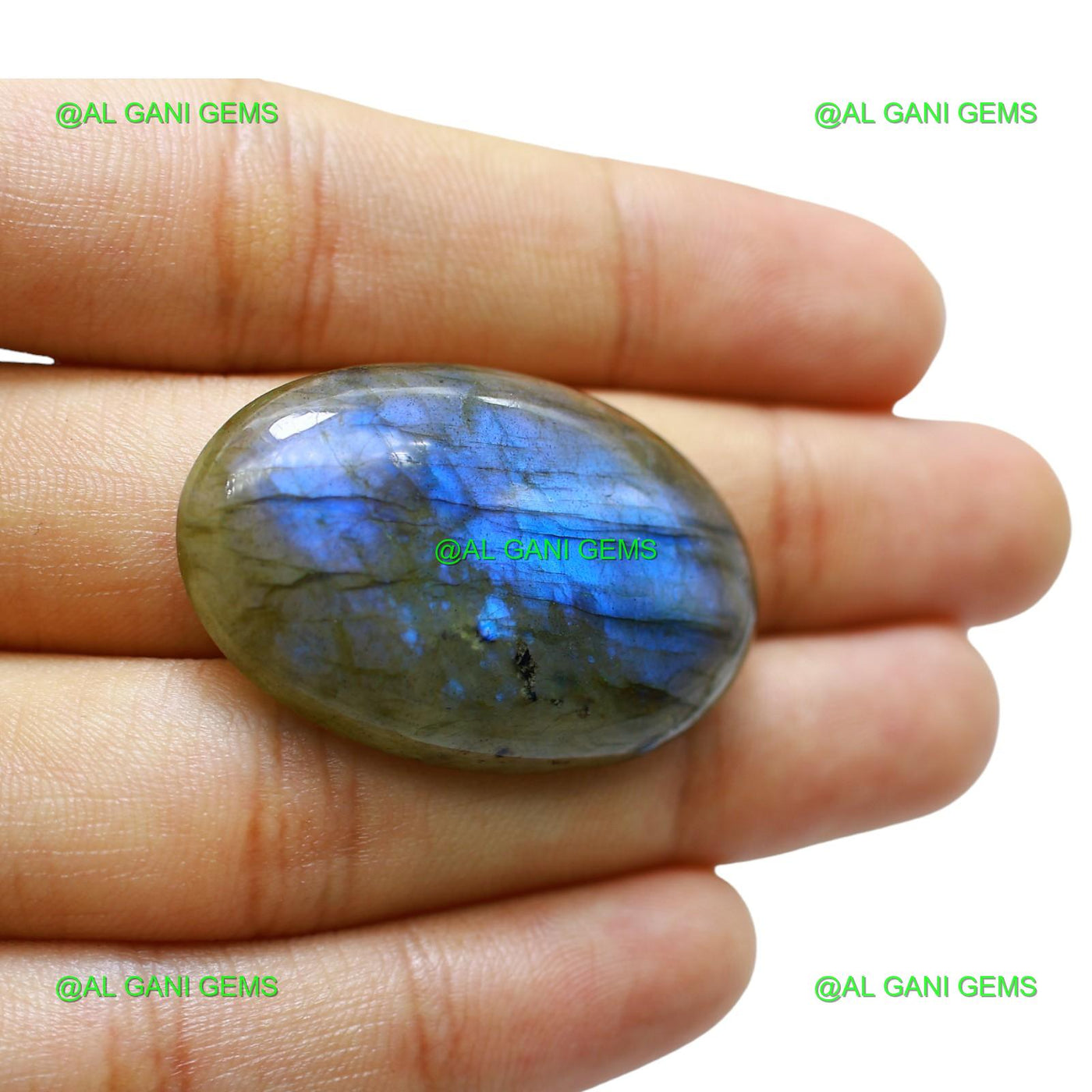 53.00 Cts Fire Labradorite Gemstone Oval Cabochon Natural 38x24x7 mm L-47