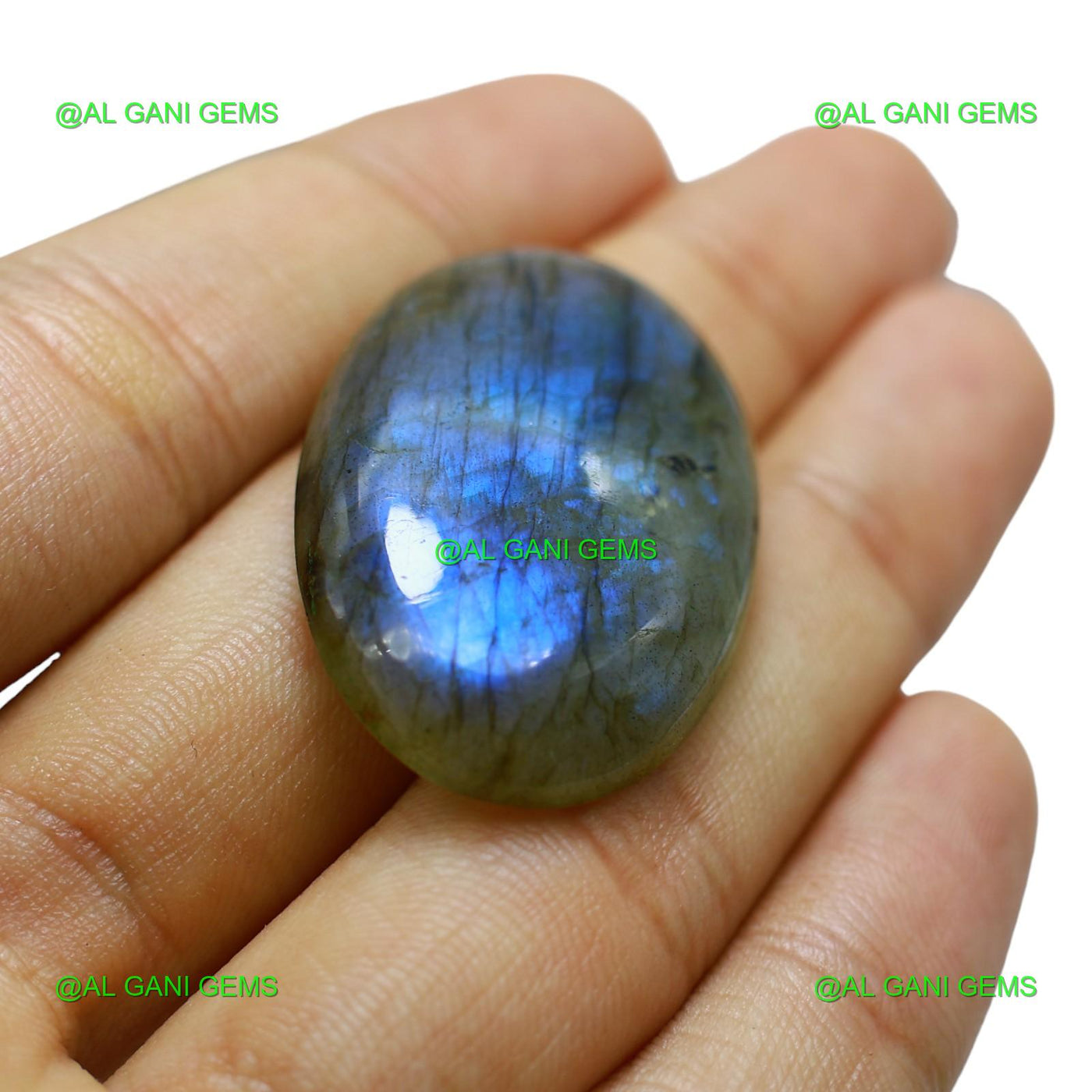 53.00 Cts Fire Labradorite Gemstone Oval Cabochon Natural 38x24x7 mm L-47