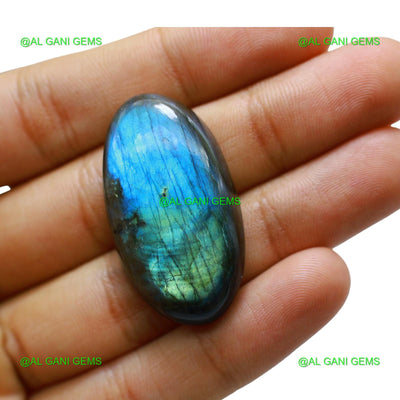 62.00 Cts Natural Fire Labradorite Oval Cabochon Gemstone 38x21x8 mm L-48