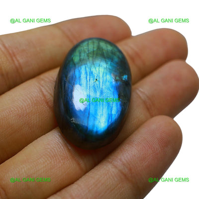 62.00 Cts Natural Fire Labradorite Oval Cabochon Gemstone 38x21x8 mm L-48