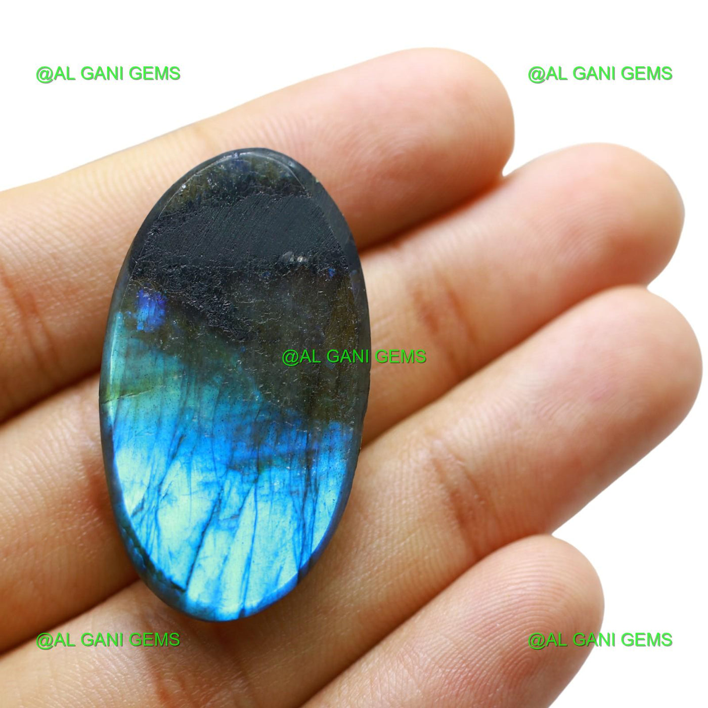 62.00 Cts Natural Fire Labradorite Oval Cabochon Gemstone 38x21x8 mm L-48