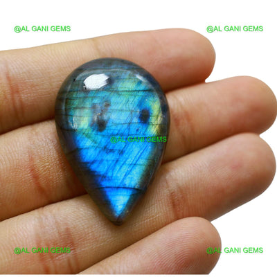 46.00 Cts Natural Fire Labradorite Gemstone Pear Cabochon 36x24x7 mm L-49