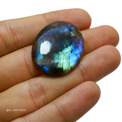 32.00 Cts Natural Fire Labradorite Gemstone Oval Cabochon 34x25x4 mm L-50