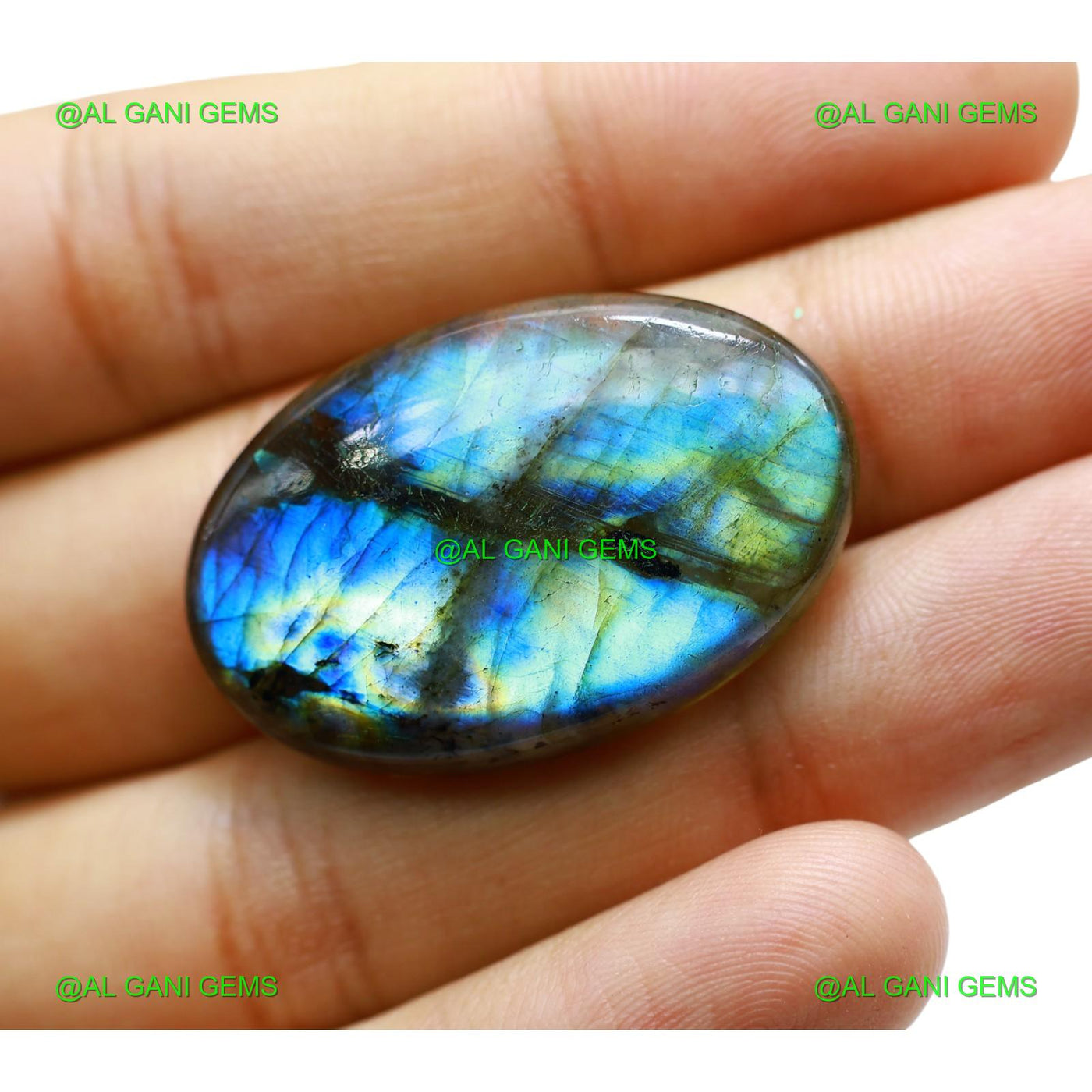 Natural Fire Labradorite Gemstone Oval Cabochon 46.00 Cts 35x23x6 mm L-53