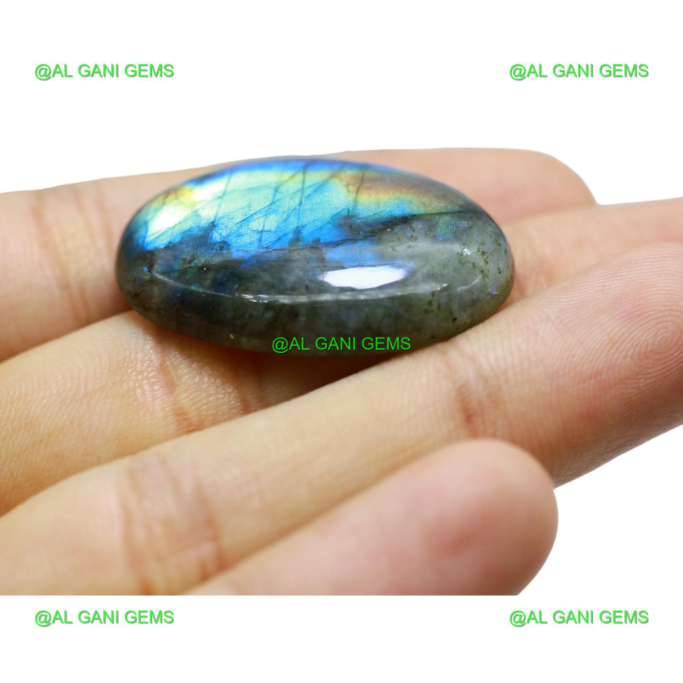 54.00 Cts Natural Fire Labradorite Oval Cabochon Gemstone 35x24x7 mm L-54