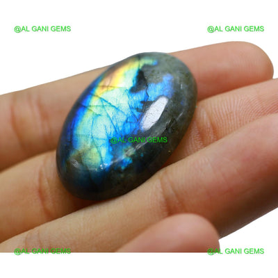 54.00 Cts Natural Fire Labradorite Oval Cabochon Gemstone 35x24x7 mm L-54