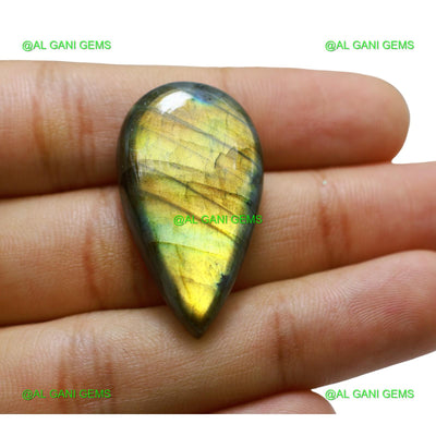 Natural Fire Labradorite Gemstone Pear Cabochon 38.00 Cts 34x19x7 mm L-58