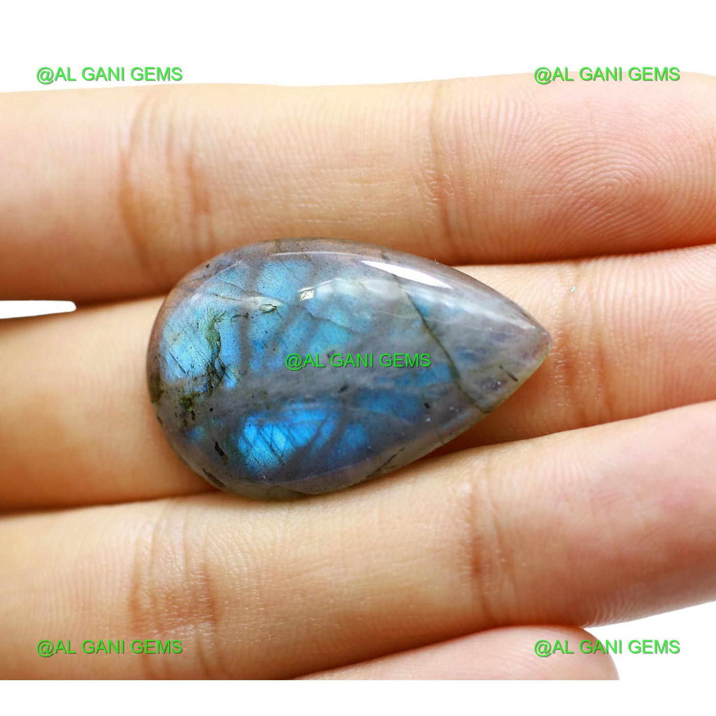 29.00 Cts Natural Fire Labradorite Gemstone Pear Cabochon 33x21x5 mm L-59