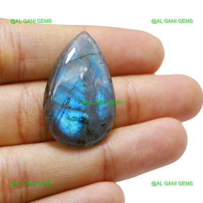 29.00 Cts Natural Fire Labradorite Gemstone Pear Cabochon 33x21x5 mm L-59