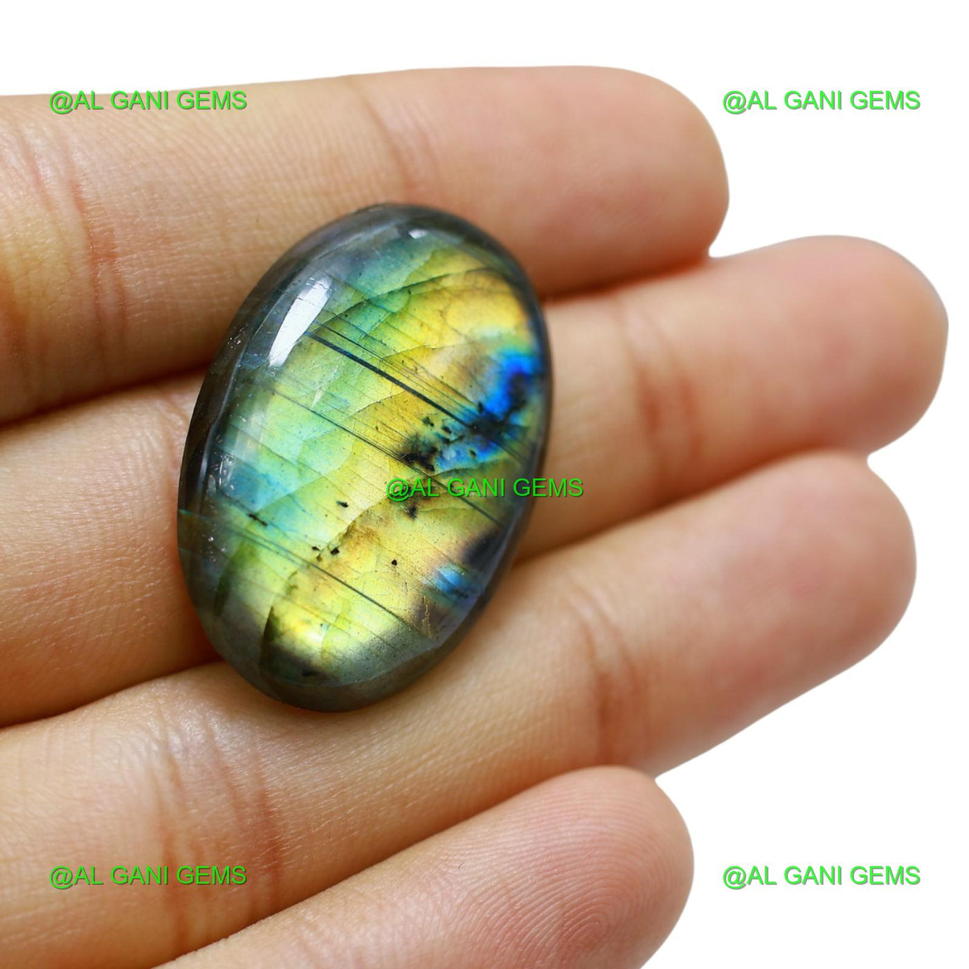 Natural Fire Labradorite Gemstone Oval Cabochon 35.00 Cts 32x21x6 mm L-60