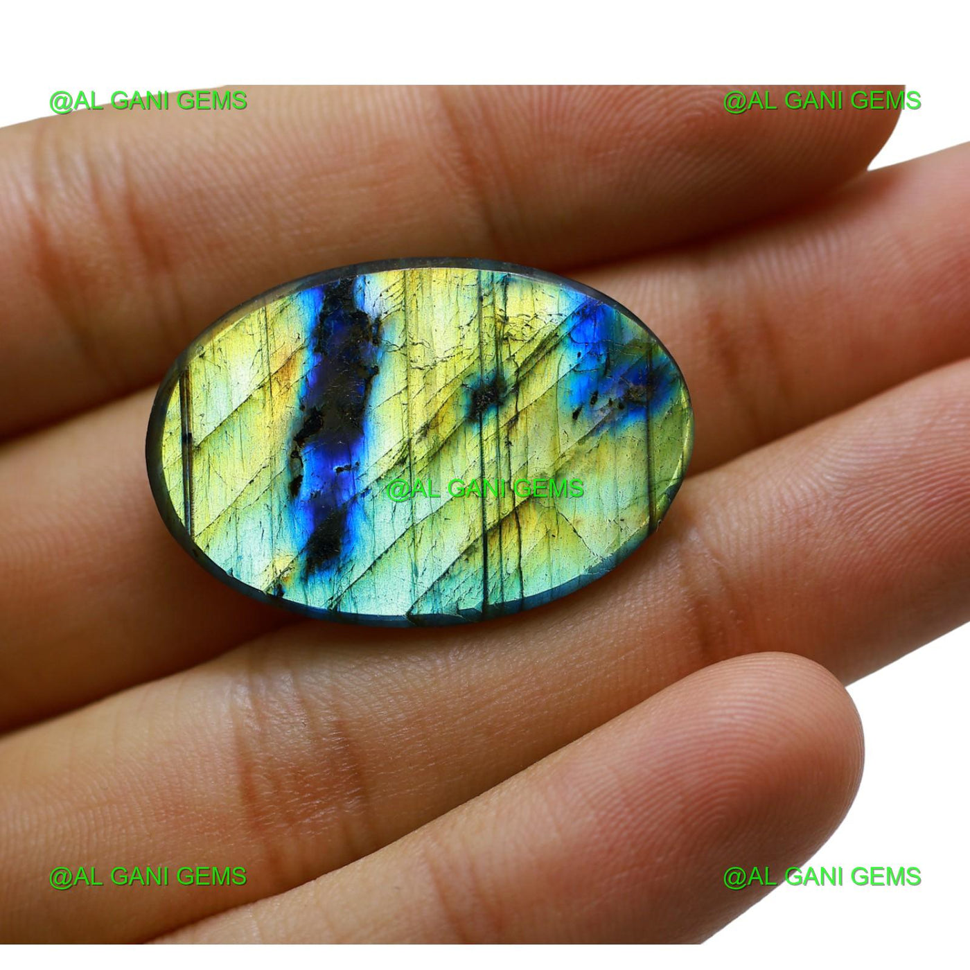 Natural Fire Labradorite Gemstone Oval Cabochon 35.00 Cts 32x21x6 mm L-60