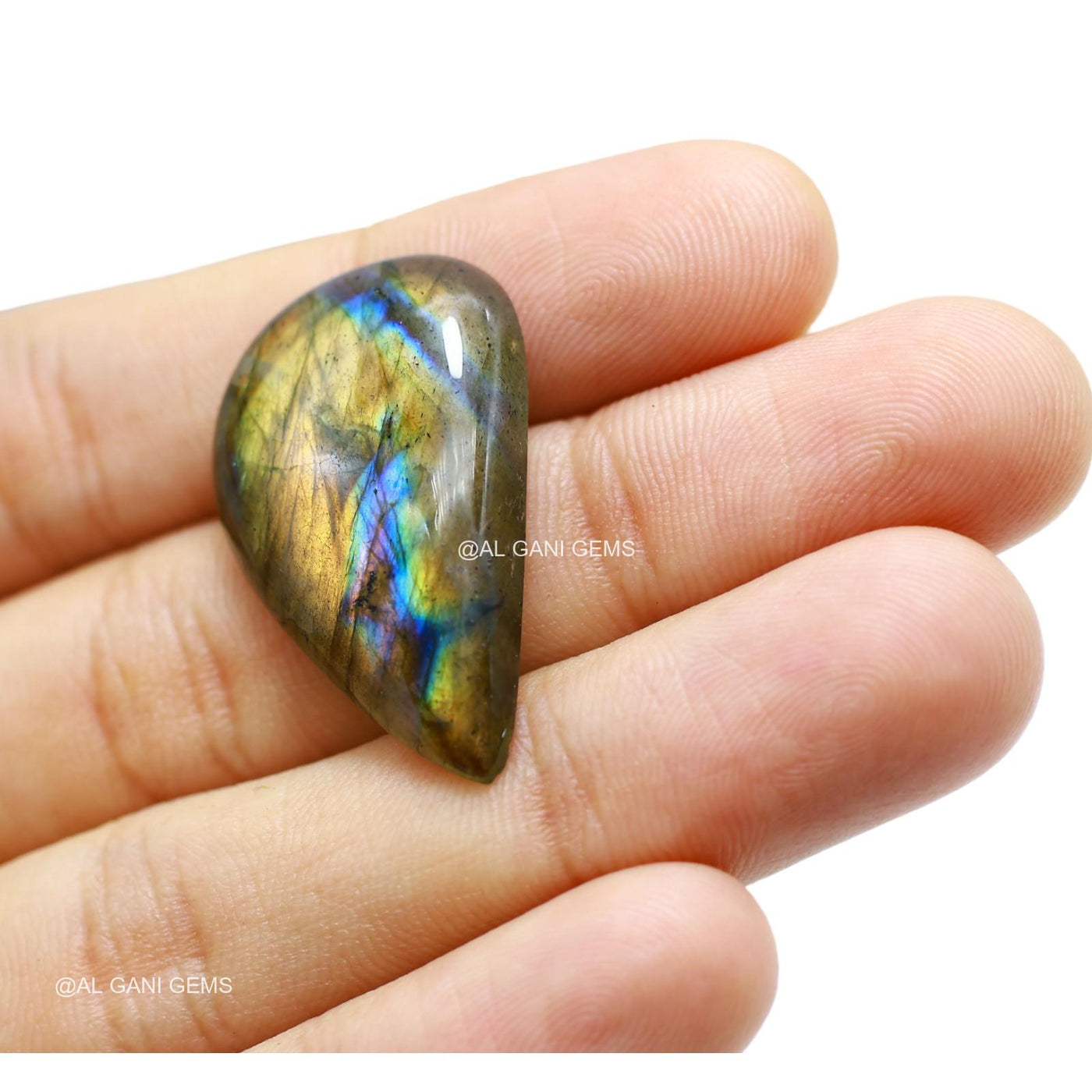 28.00 Cts Fire Labradorite Gemstone Fancy Cabochon Natural 32x20x6 mm L-62