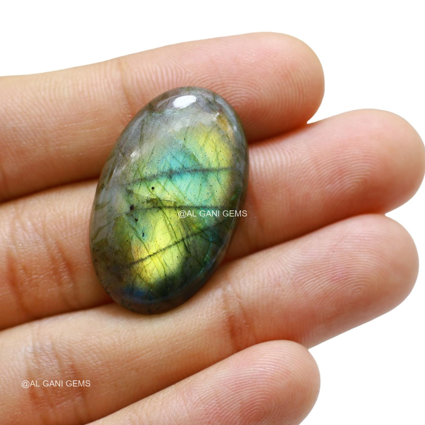 27.00 Cts Natural Fire Labradorite Gemstone Oval Cabochon 32x20x5 mm L-64