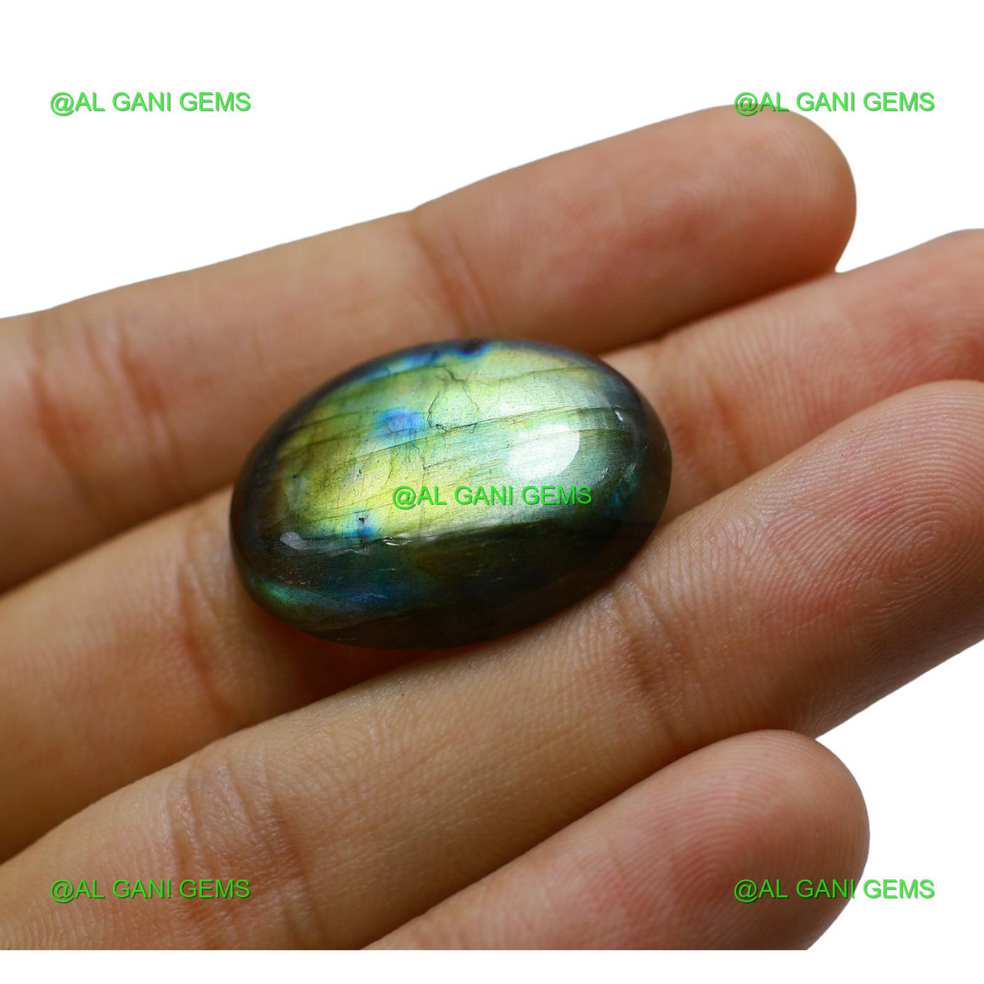 Natural Fire Labradorite Gemstone 35.00 Cts Oval Cabochon 27x21x7 mm L-67