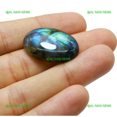 28.00 Cts Natural Fire Labradorite Gemstone Oval Cabochon 27x19x6 mm L-68