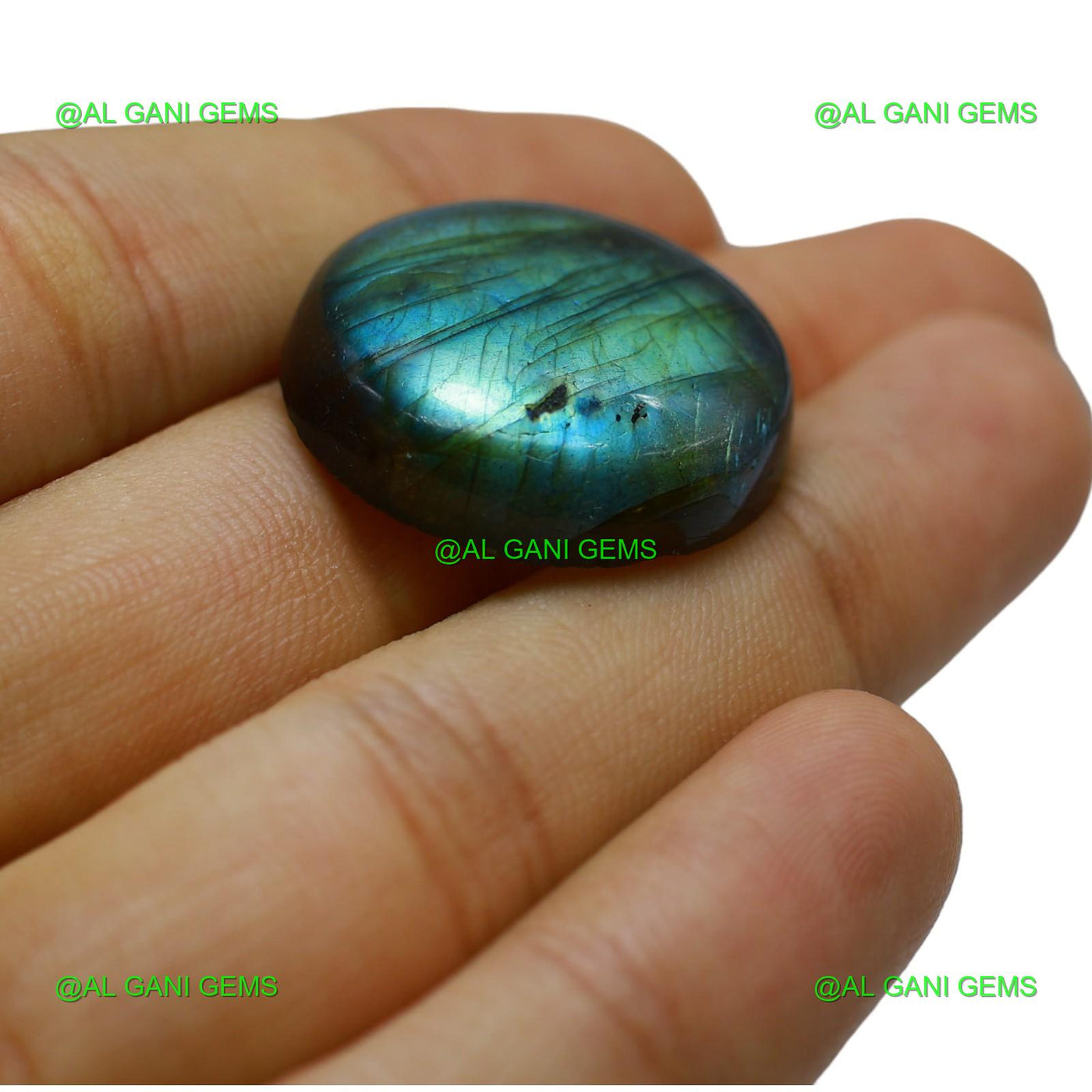 Natural Fire Labradorite Gemstone Round Cabochon 43.00 Cts 25x25x8 mm L-69