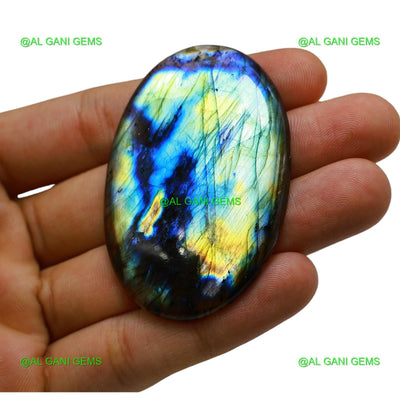 Natural Fire Labradorite Gemstone 120.00 Cts Oval Cabochon 59x39x5 mm L-7