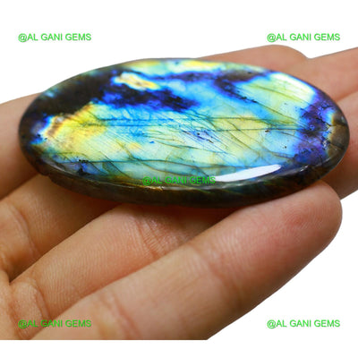 Natural Fire Labradorite Gemstone 120.00 Cts Oval Cabochon 59x39x5 mm L-7