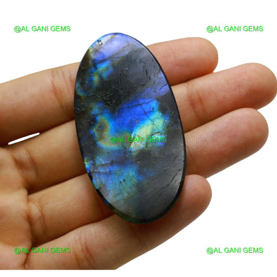 111.00 Cts Natural Fire Labradorite Oval Cabochon Gemstone 62x31x6 mm L-8