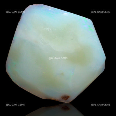 28.50 Cts Natural White Opal Loose Gemstone Fancy Rough 25x24x8 mm R-130