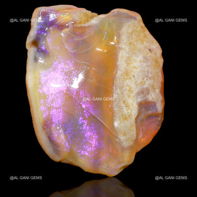 35.00 Cts Natural Fire Opal Fancy Rough Loose Gemstone 32x26x7 mm R-413