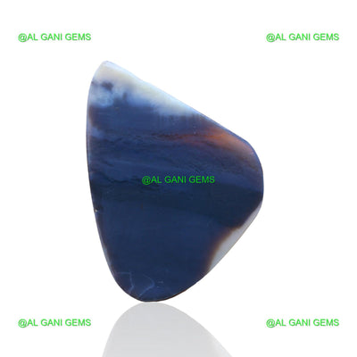 Natural Black Opal Gemstone 58.00 Cts Loose Fancy Cabochon 45x40x4 mm RC-3