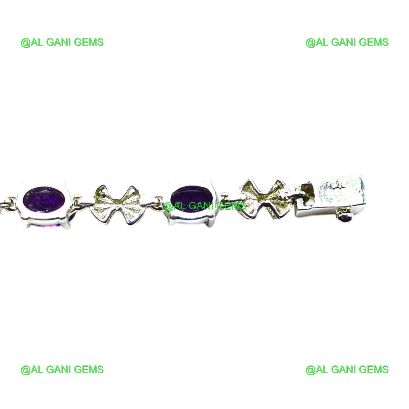 Natural Amethyst Gemstone 925 Silver Drop/Dangle Bracelet For Women SB-3