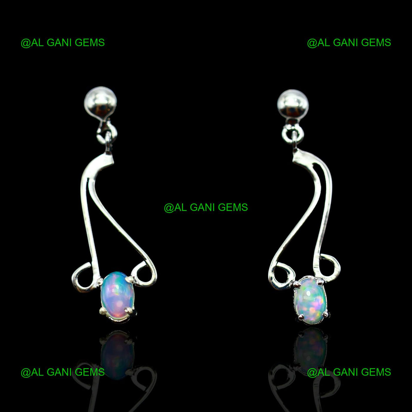 Gift For Her Natural Ethiopian Opal Drop & Dangle Earrings 925 Silver SE-18