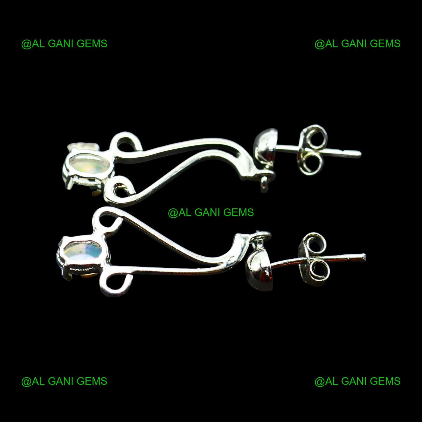 Gift For Her Natural Ethiopian Opal Drop & Dangle Earrings 925 Silver SE-18