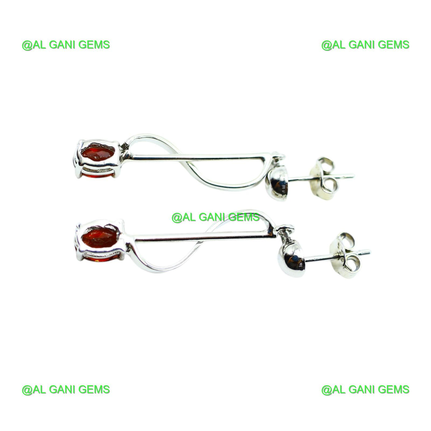 Natural Garnet Gemstone 925 Silver Drop & Dangle Earrings For Girls SE-1