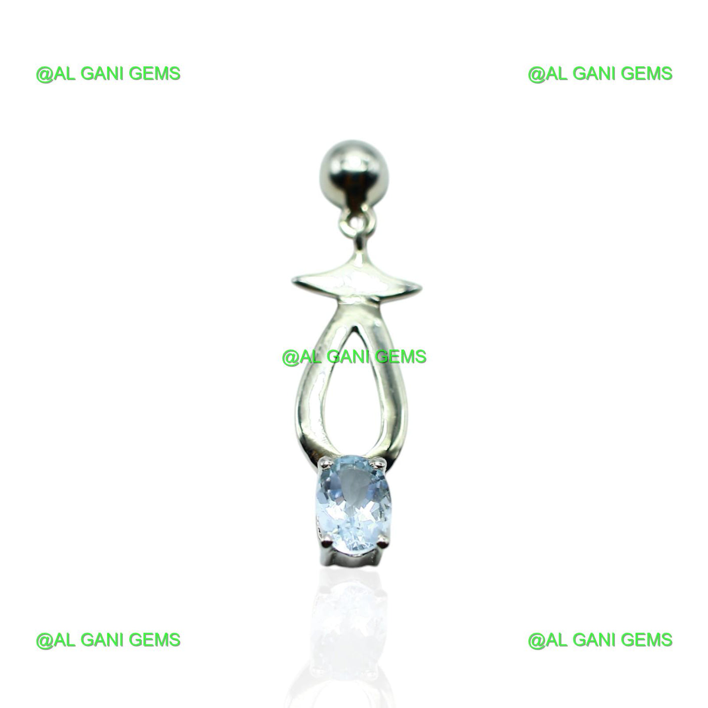 Gift For Her 925 Silver Natural Aquamarine Drop & Dangle Earrings SE-25