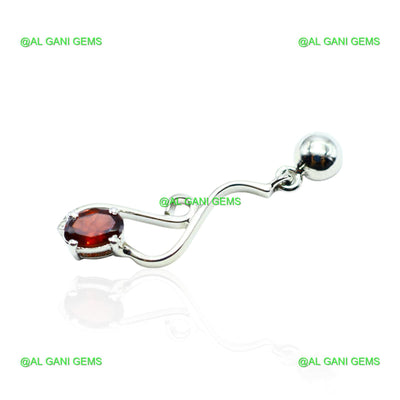 Natural Garnet Gemstone Drop & Dangle Earrings 925 Silver For Women SE-2