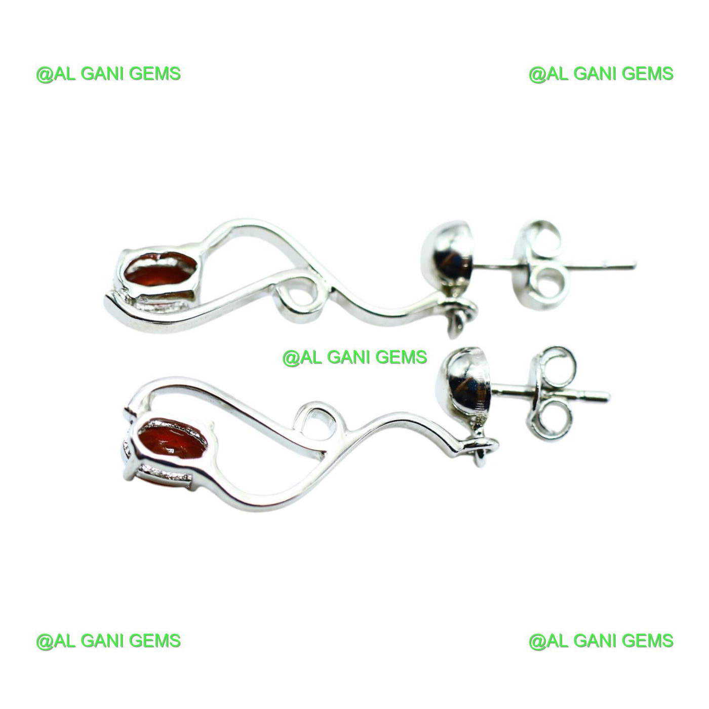 Natural Garnet Gemstone Drop & Dangle Earrings 925 Silver For Women SE-2